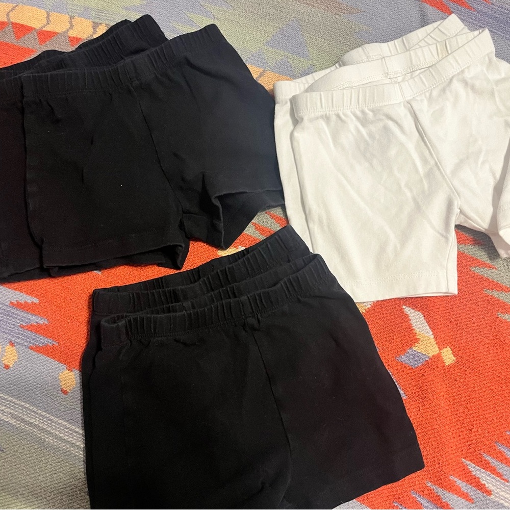 Kids Black and White Matching Shorts Set
